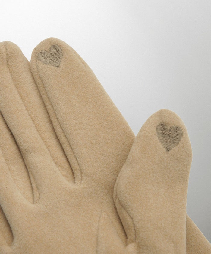 ビジュー リング グローブ レディース グローブ 手袋 シンプル ジュエリー 裏起毛 防寒 秋 冬 グレー/ベージュ/ブラック