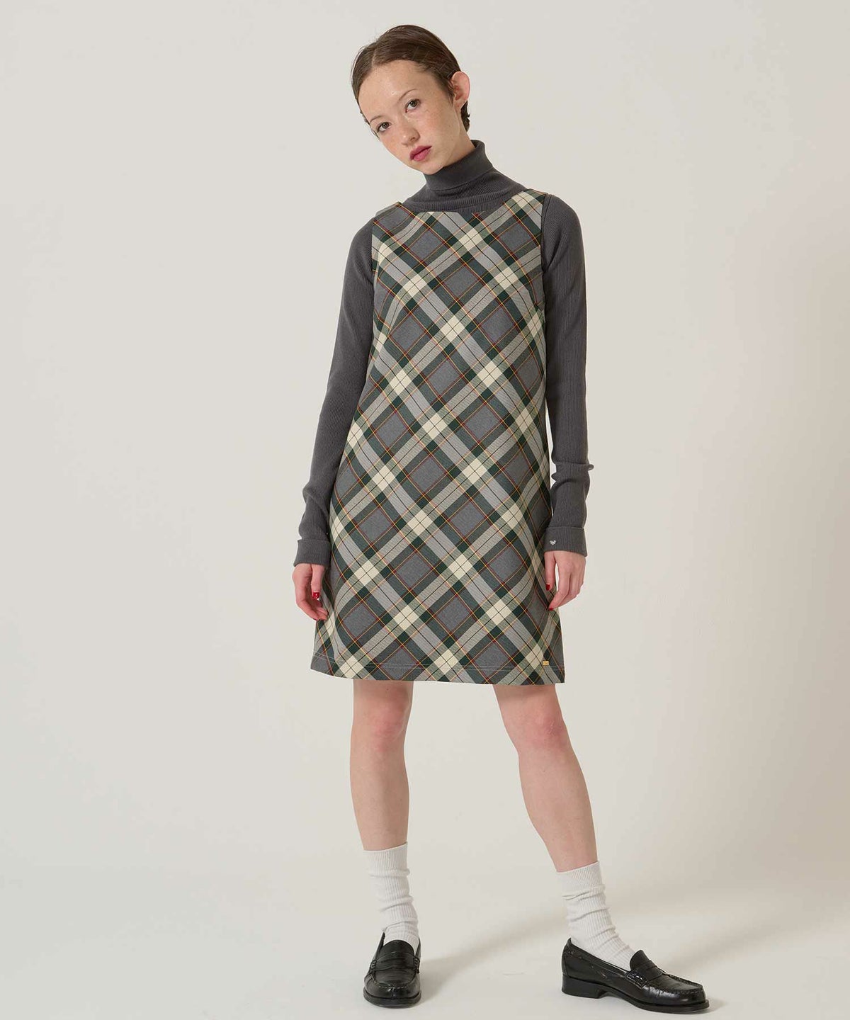 チェック/ワンピース/ジャンスカ