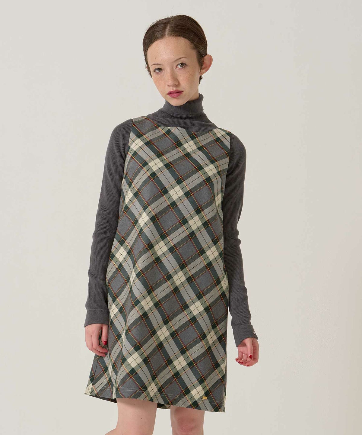 チェック/ワンピース/ジャンスカ