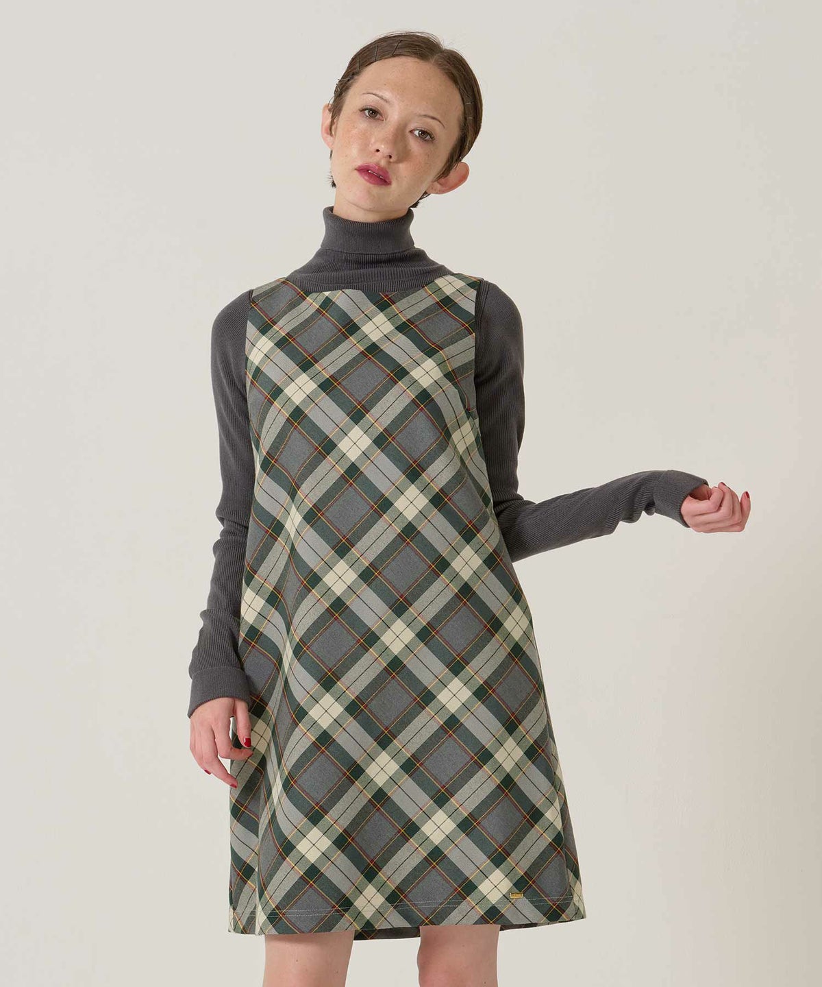 チェック/ワンピース/ジャンスカ