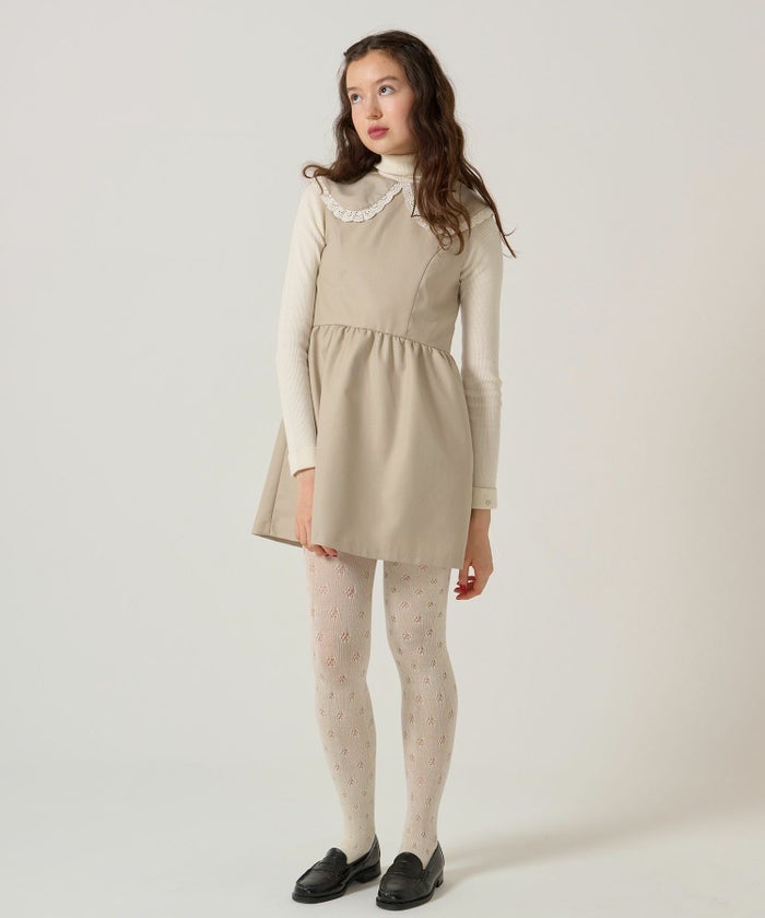 レース/丸襟/ワンピース 