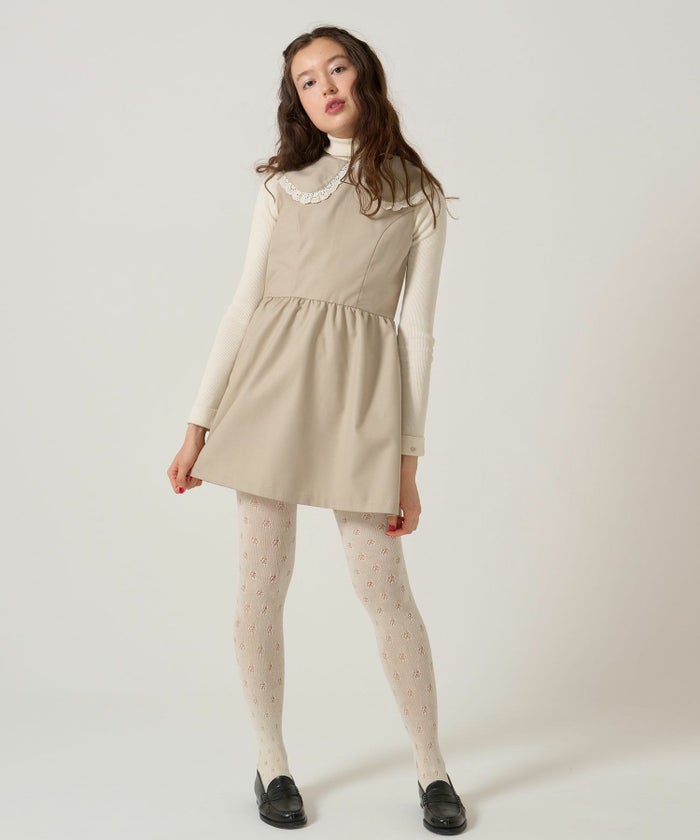 レース/丸襟/ワンピース 