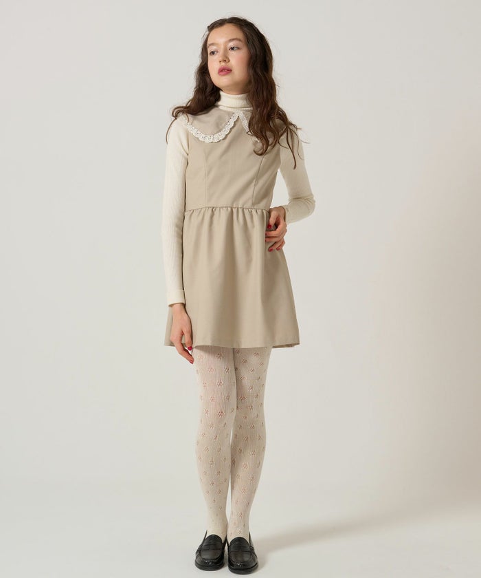 レース/丸襟/ワンピース 