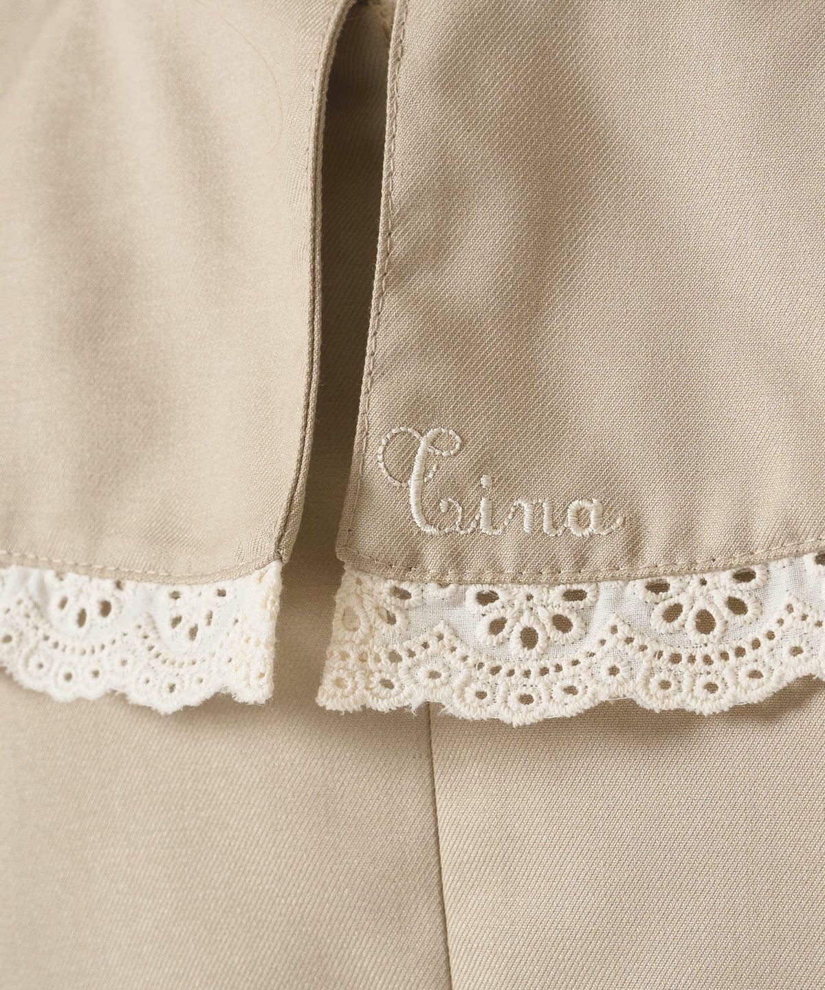 レース/丸襟/ワンピース 