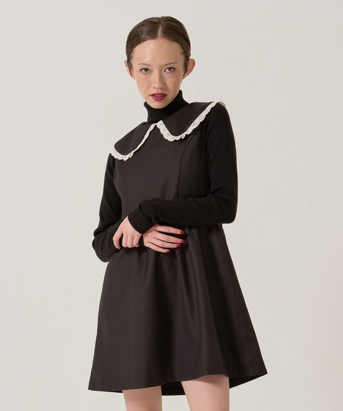 レース/丸襟/ワンピース 