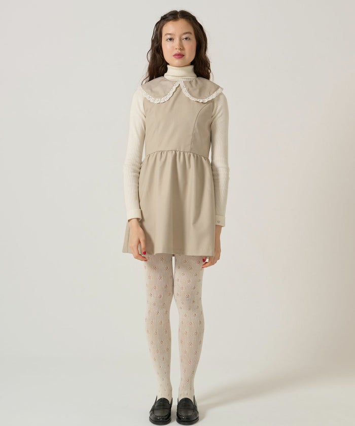 レース/丸襟/ワンピース 