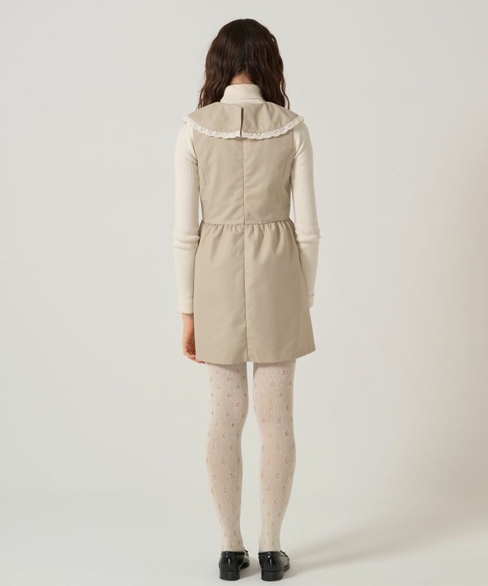 レース/丸襟/ワンピース 