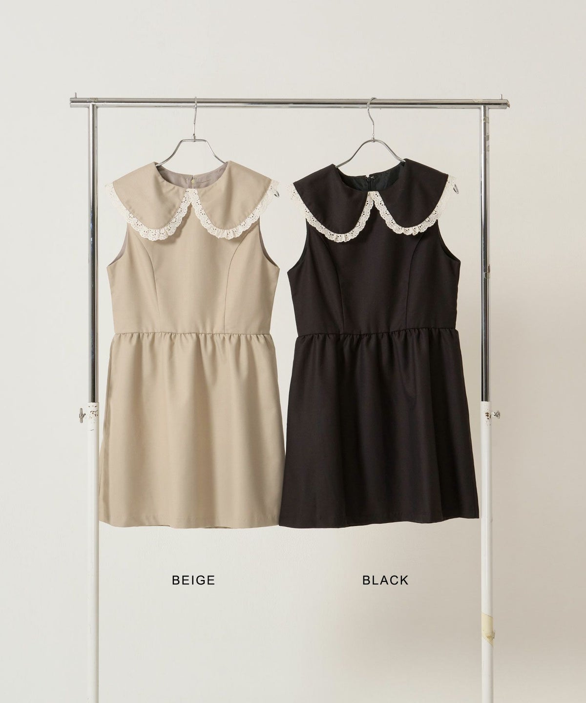 レース/丸襟/ワンピース 