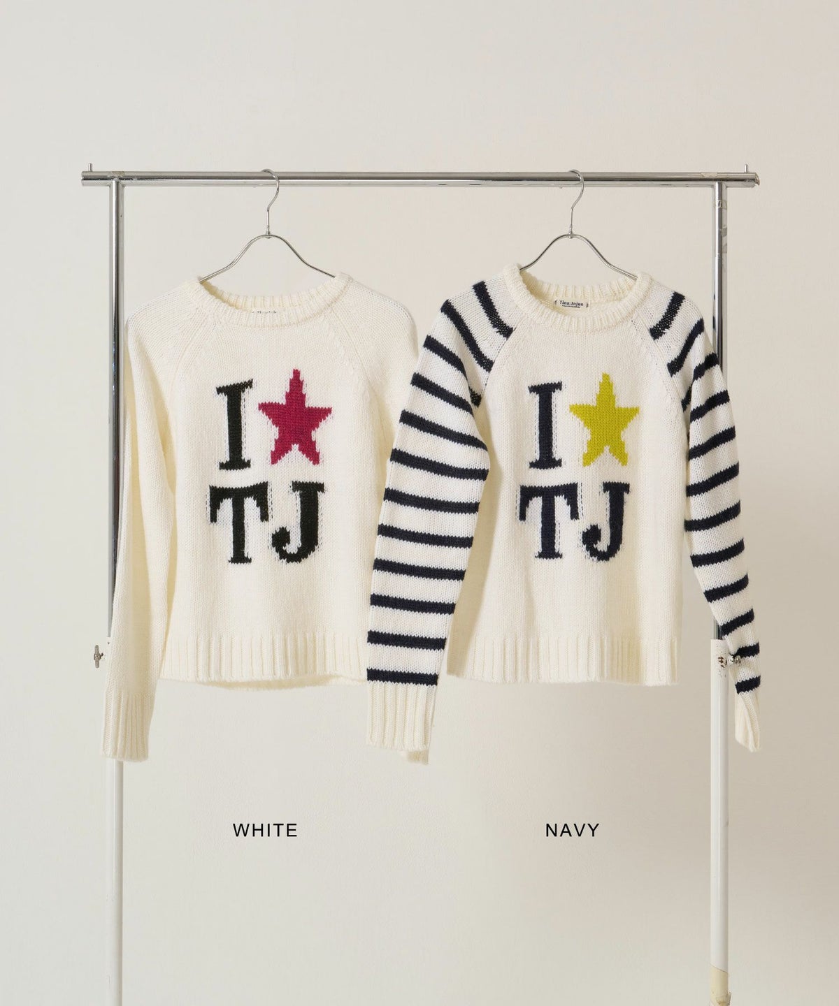 TJ/ラグラン/ニット/スター