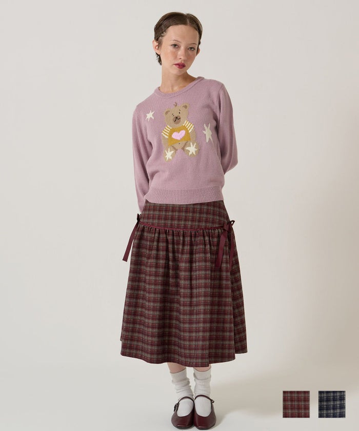 リボン/チェック/スカート