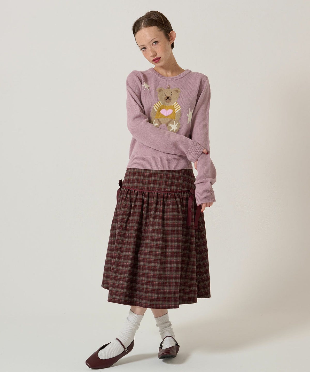 リボン/チェック/スカート