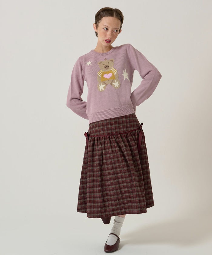 リボン/チェック/スカート