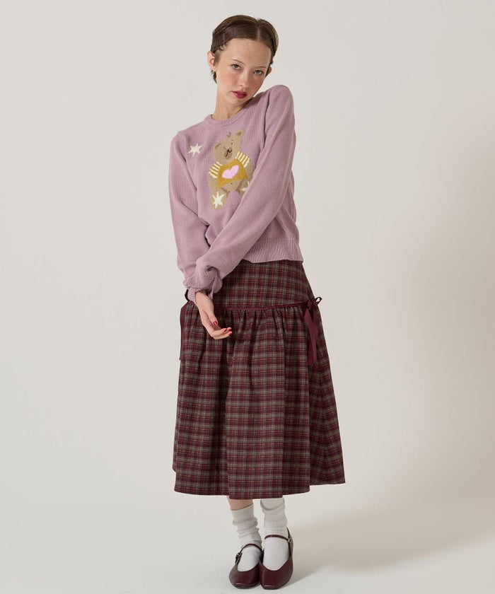 リボン/チェック/スカート