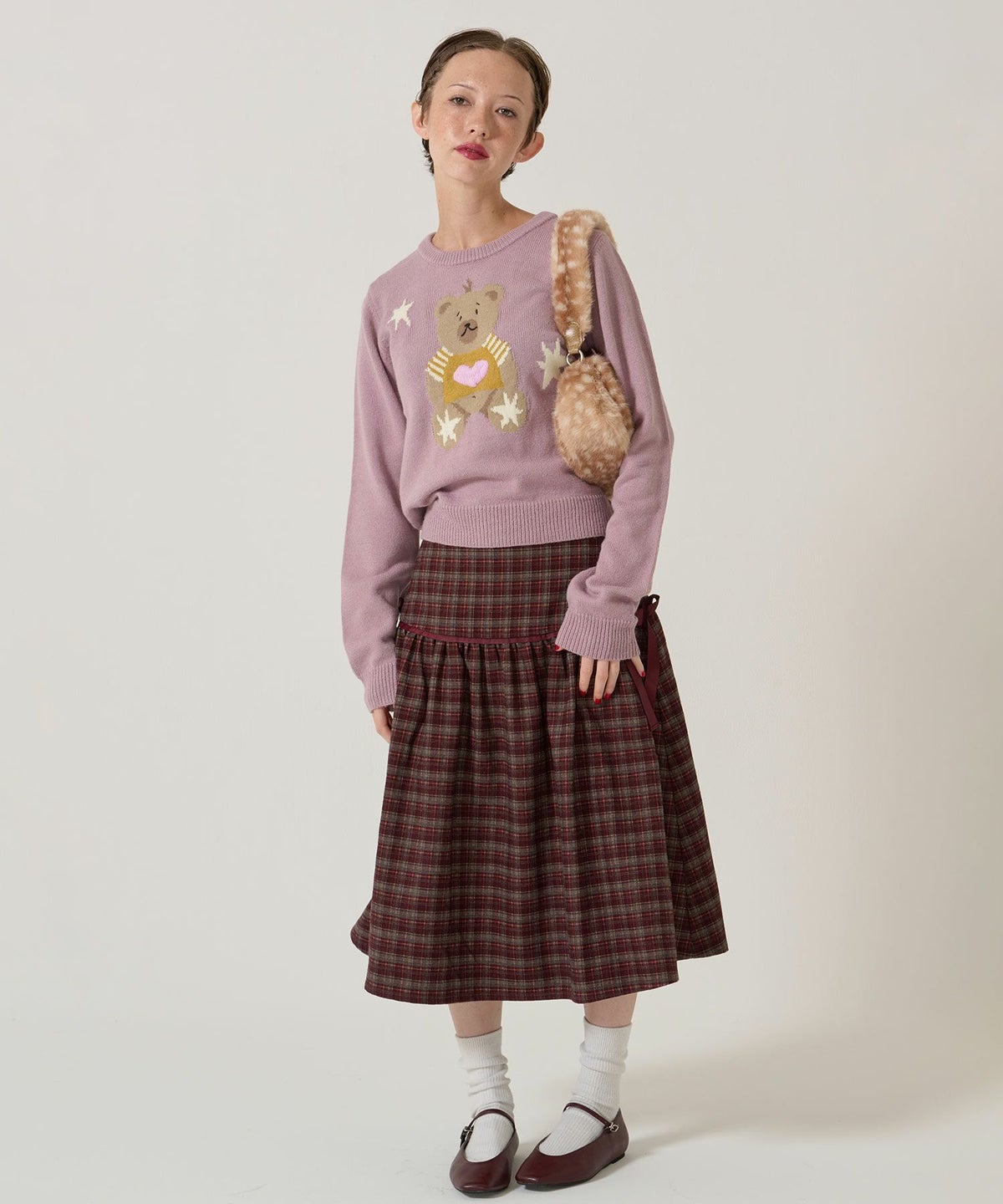 リボン/チェック/スカート