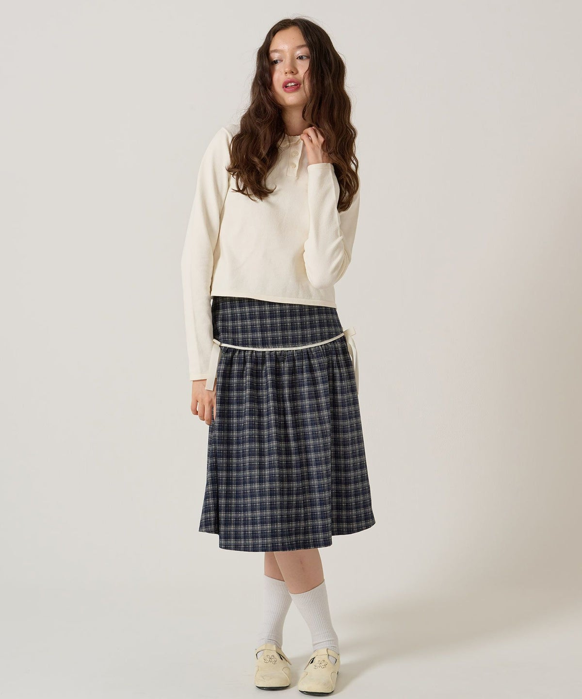 リボン/チェック/スカート