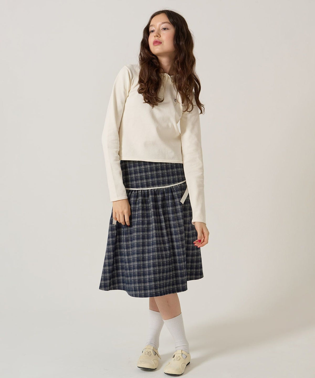 リボン/チェック/スカート