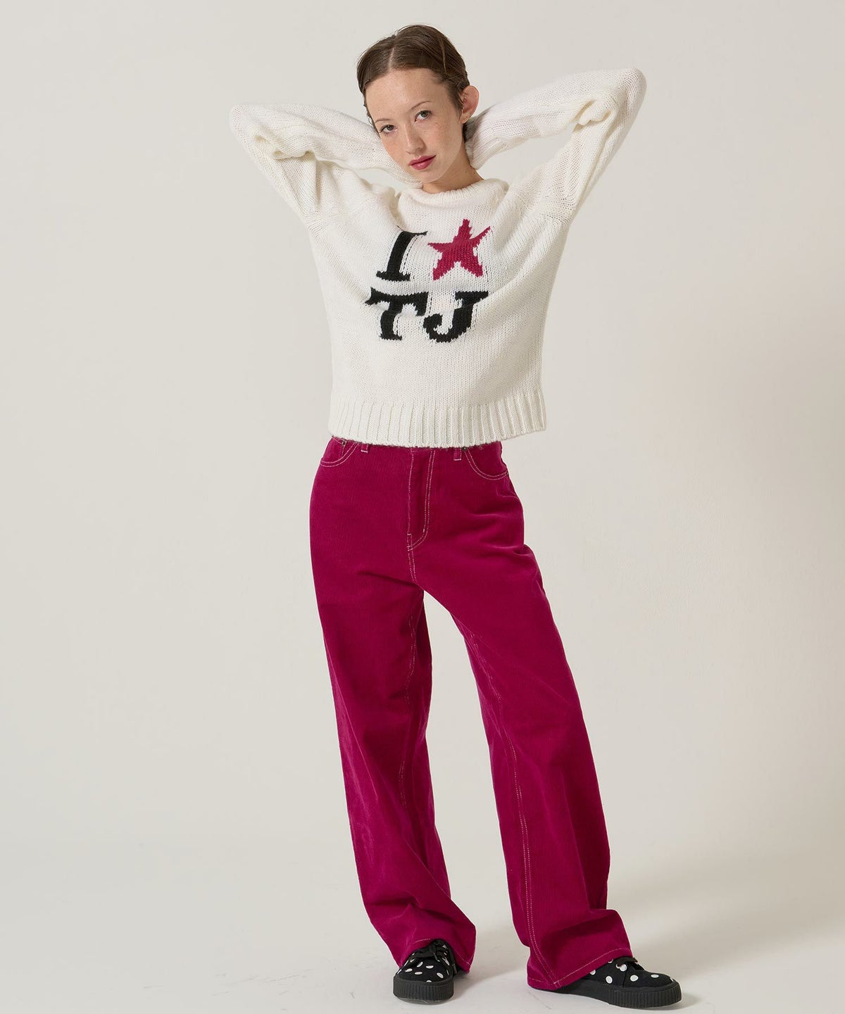 刺繍/コーデュロイ/パンツ