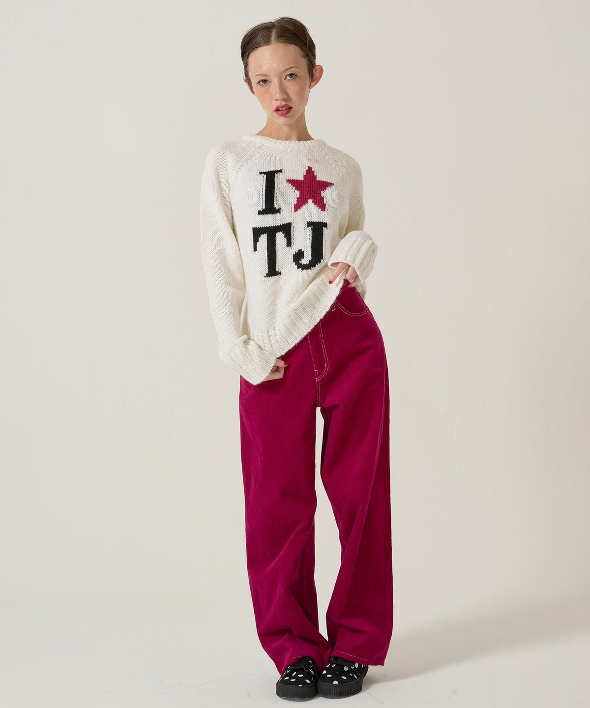 刺繍/コーデュロイ/パンツ