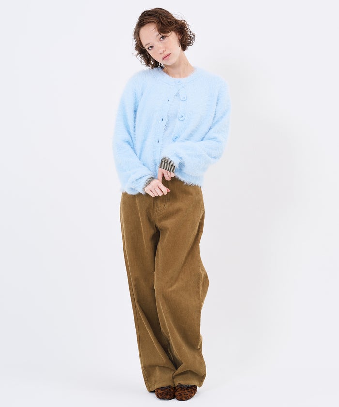 刺繍/コーデュロイ/パンツ/刺繍入りコーデュロイストレートパンツTINA：JOJUN