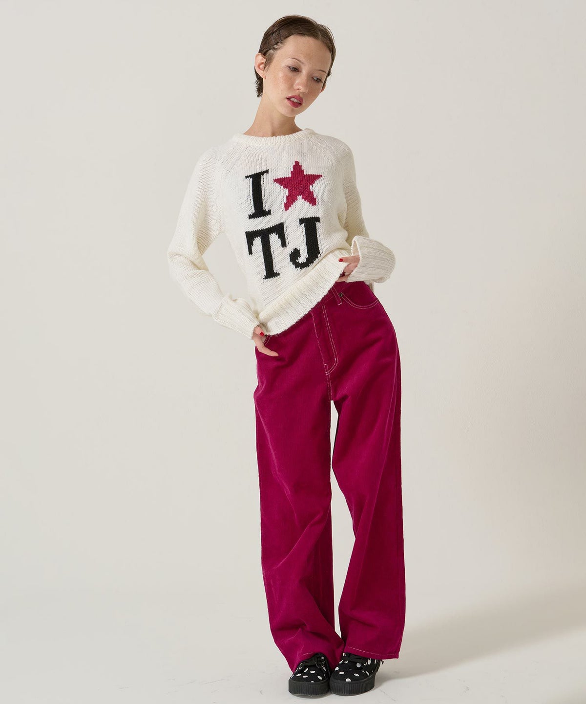 刺繍/コーデュロイ/パンツ