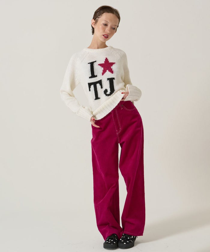 刺繍/コーデュロイ/パンツ