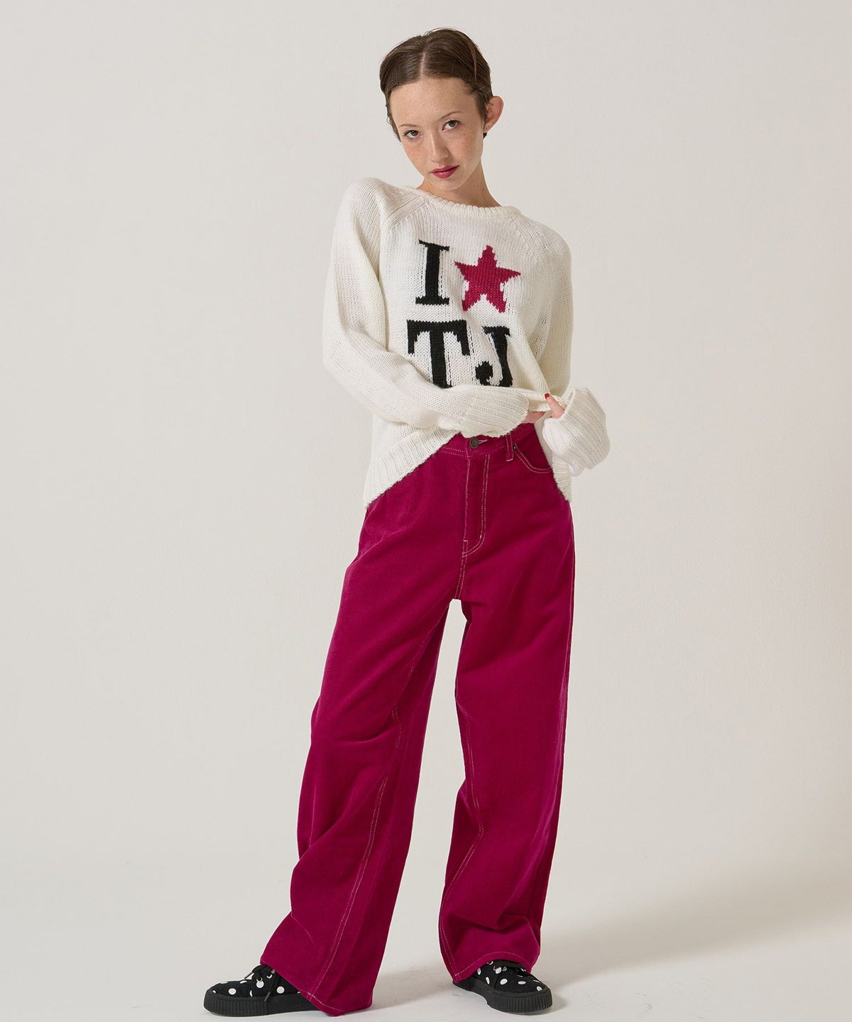 刺繍/コーデュロイ/パンツ