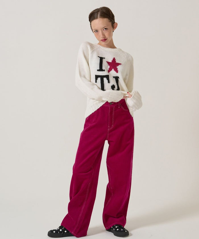 刺繍/コーデュロイ/パンツ