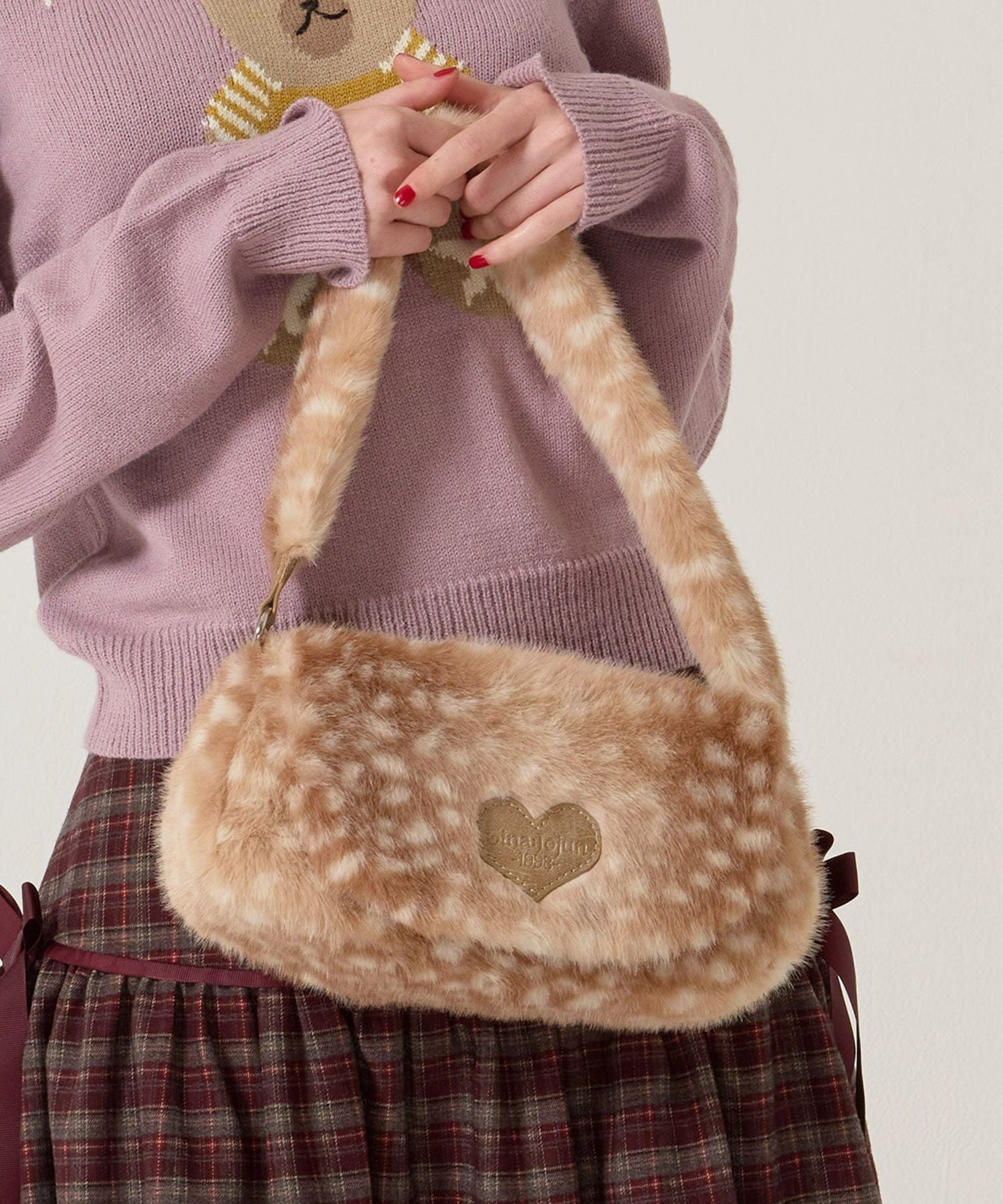 フェイクファー ミニバッグ TINA：JOJUN 全2色｜tnj942-1156【2