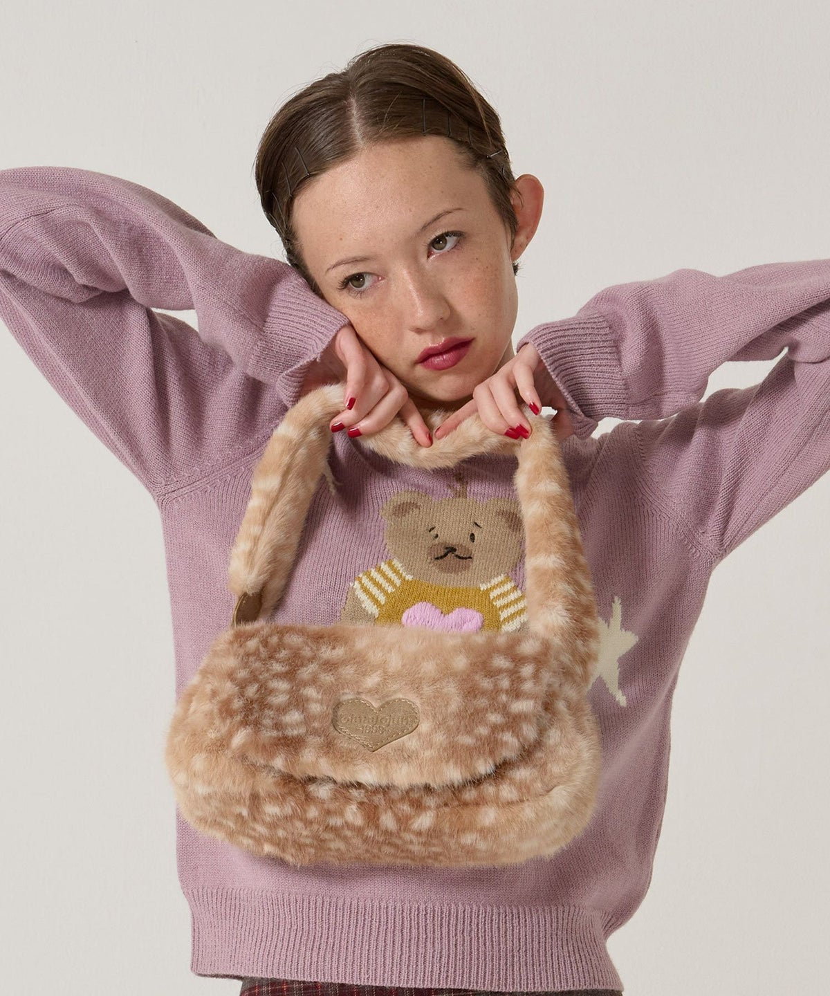 フェイクファー/ミニバッグ/バンビ