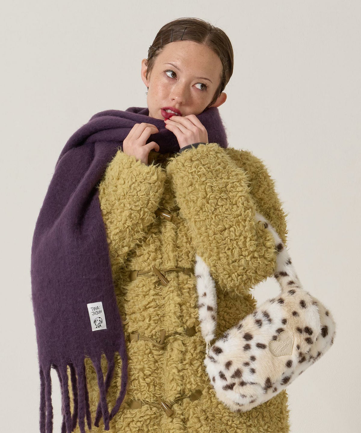 フェイクファー/ミニバッグ/ダルメシアン