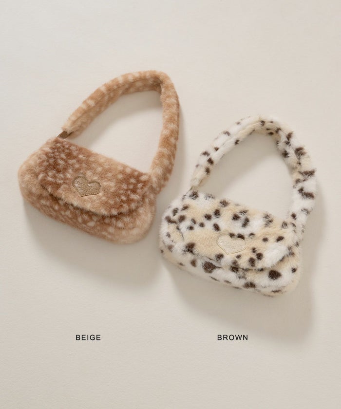 フェイクファー/ミニバッグ/ダルメシアン/バンビ