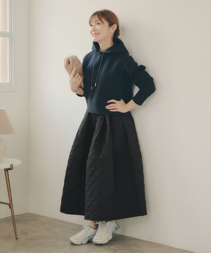 レディース 秋冬 大人可愛い 上品 きれいめ 大人カジュアル フェミニン オフィス 体型カバー ジョイントスペース