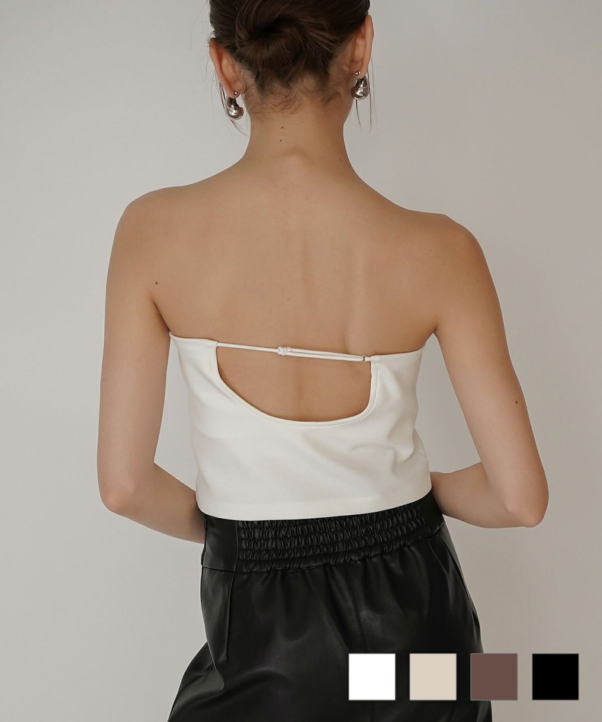 カットソー クロップド丈 見せブラ インナー タイトトップス 韓国風 綺麗め 細見え カジュアル KINO THE KEI クリアカットソー ２WAY クロップド カップ付き トップス KINO THE KEI