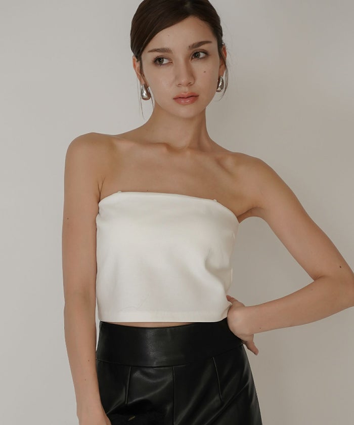 クリアカットソー ２WAY クロップド カップ付き トップス KINO THE KEI