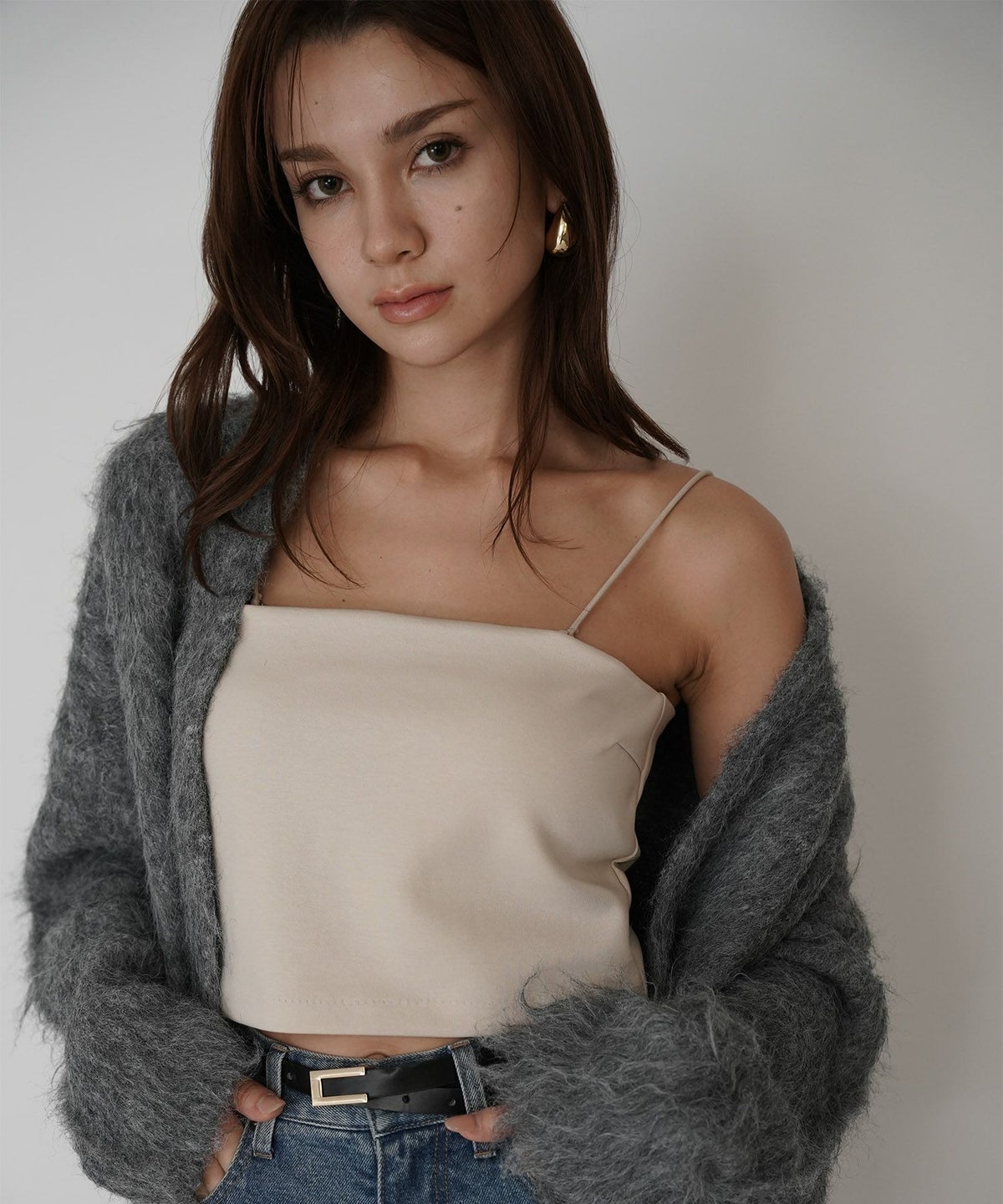 クリアカットソー ２WAY クロップド カップ付き トップス KINO THE KEI