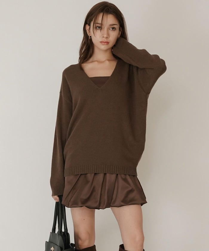 サテン 2WAY ツイスト タック バルーン スカート KINO THE KEI