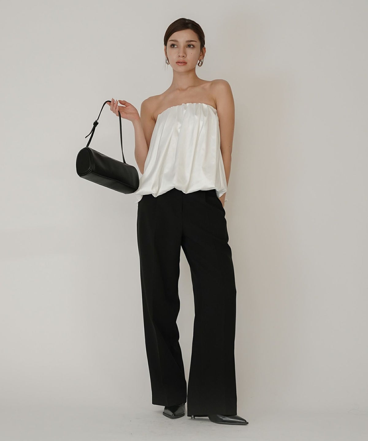 サテン 2WAY ツイスト タック バルーン スカート KINO THE KEI