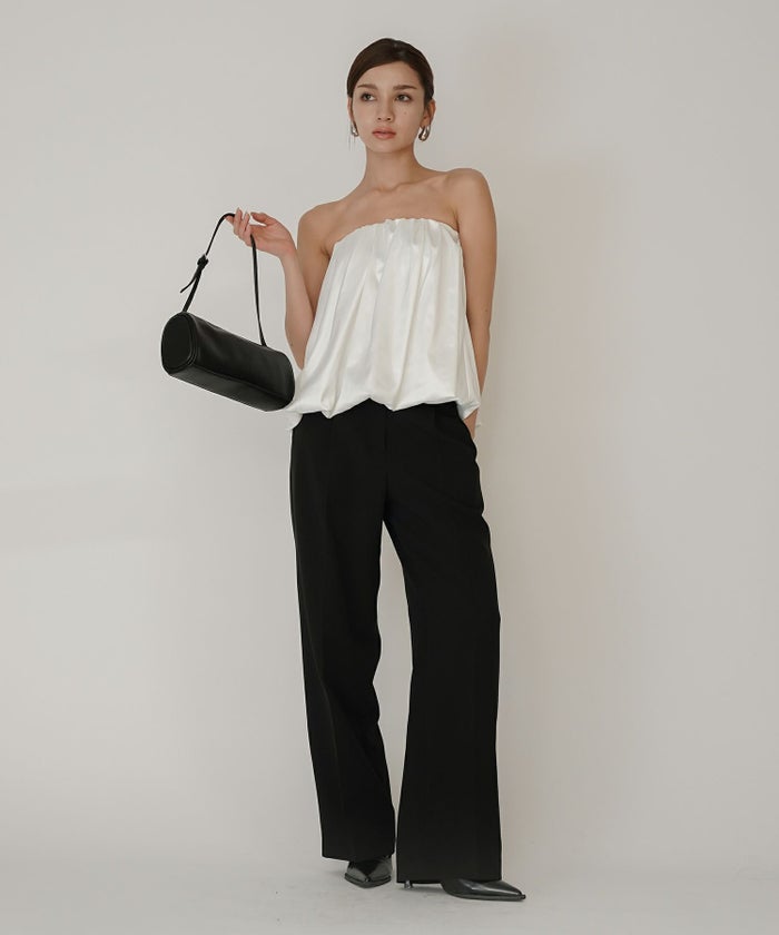 サテン 2WAY ツイスト タック バルーン スカート KINO THE KEI