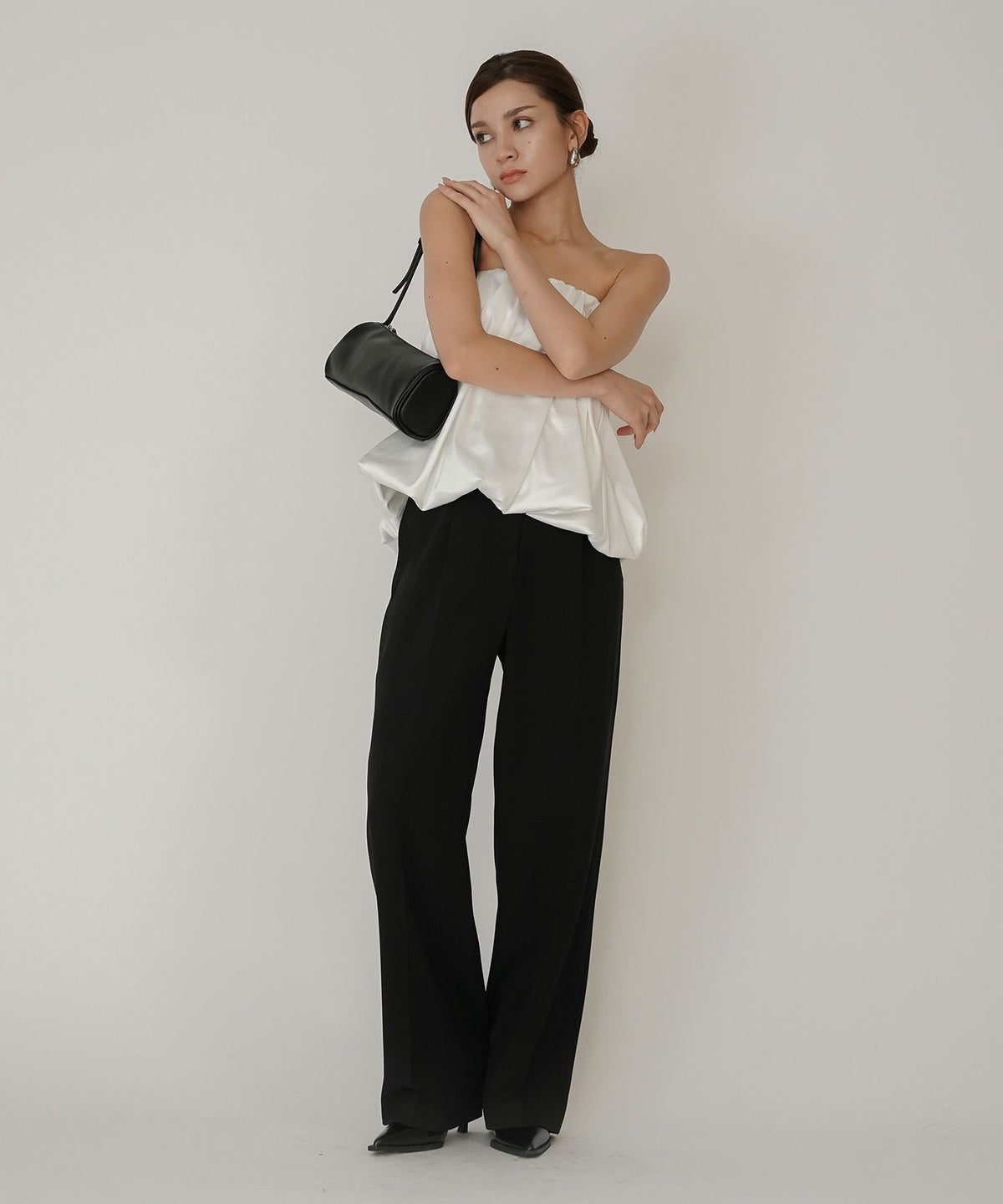 サテン 2WAY ツイスト タック バルーン スカート KINO THE KEI