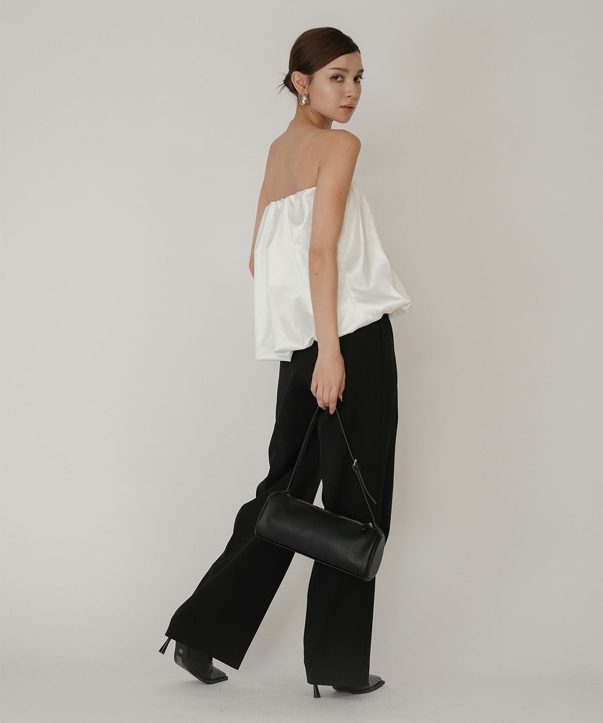 サテン 2WAY ツイスト タック バルーン スカート KINO THE KEI