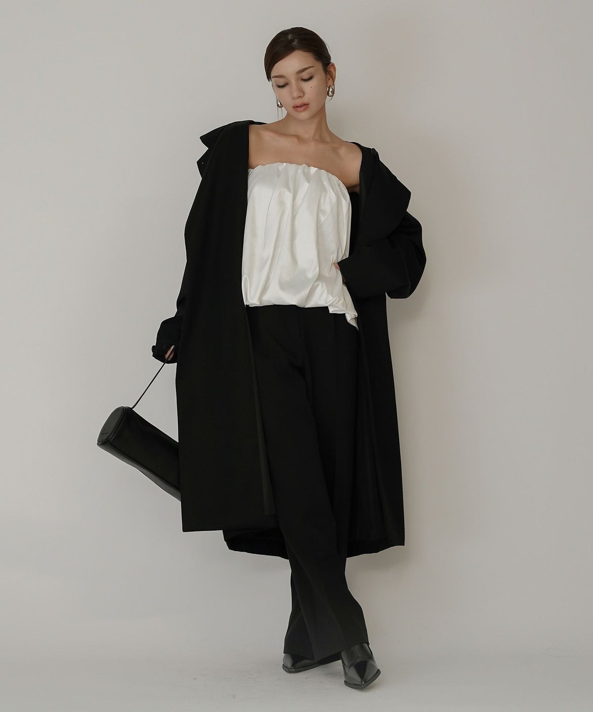 サテン 2WAY ツイスト タック バルーン スカート KINO THE KEI