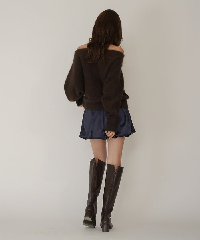 サテン 2WAY ツイスト タック バルーン スカート KINO THE KEI