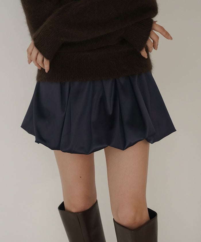 サテン 2WAY ツイスト タック バルーン スカート KINO THE KEI