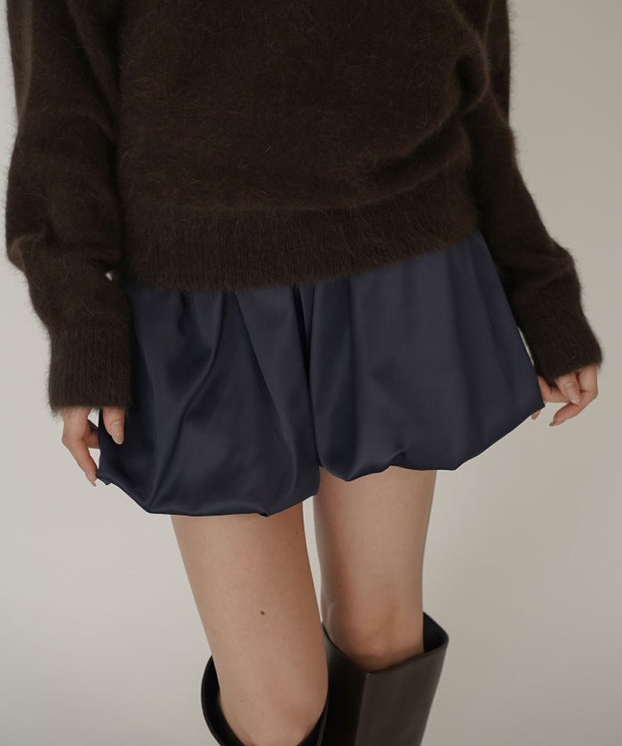 サテン 2WAY ツイスト タック バルーン スカート KINO THE KEI