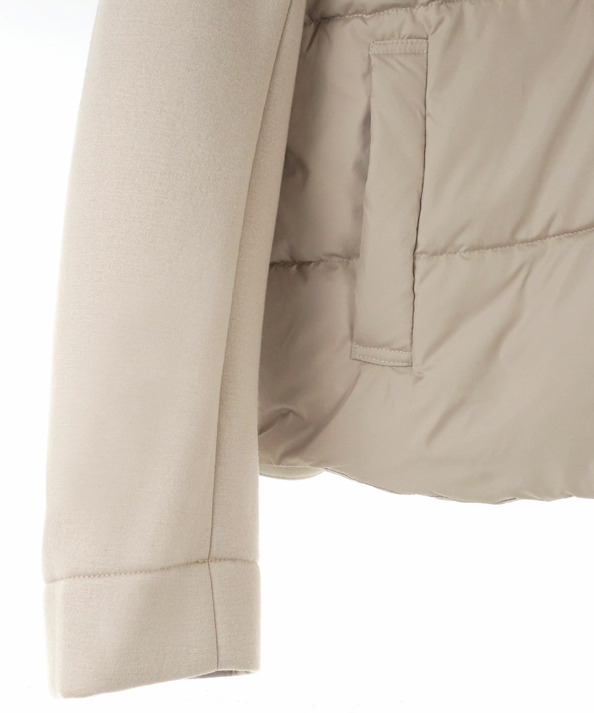 レディース ファッション アウター ダウン ジャケット 長袖 キルティング 大人 オフィス きれいめ かわいい 冬 白黒 ジョイントスペース