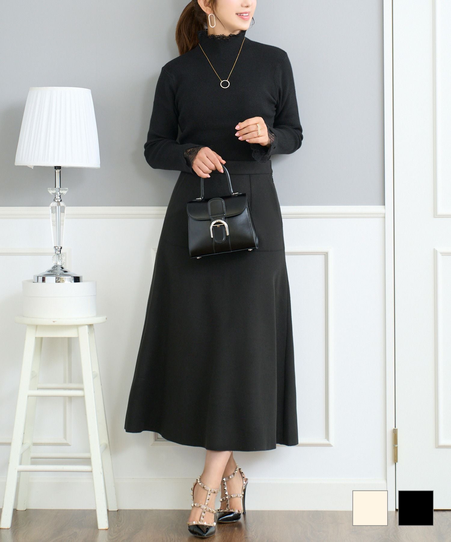 あったか ジャージー メルトン スカート Prima Scherrer 全2色｜psc681