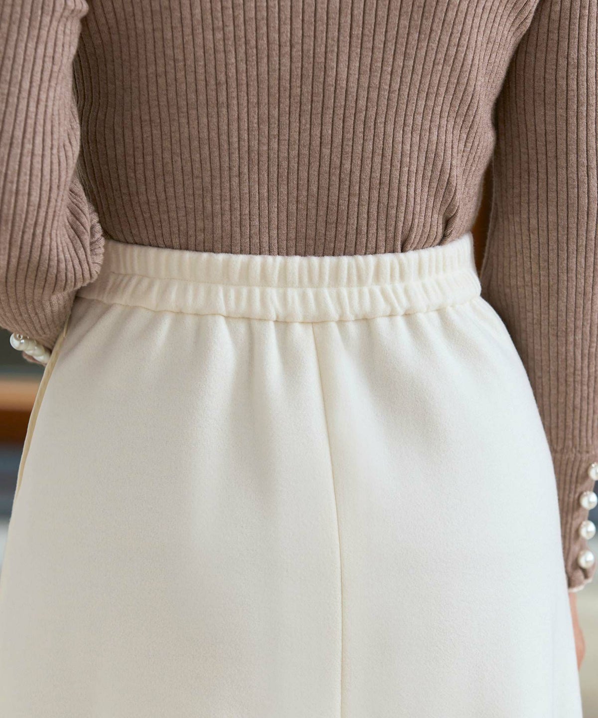 レディース ファッション スカート きれいめ かわいい オフィス マーメイド 白黒 上品 膝下丈 ロング ポケット付き