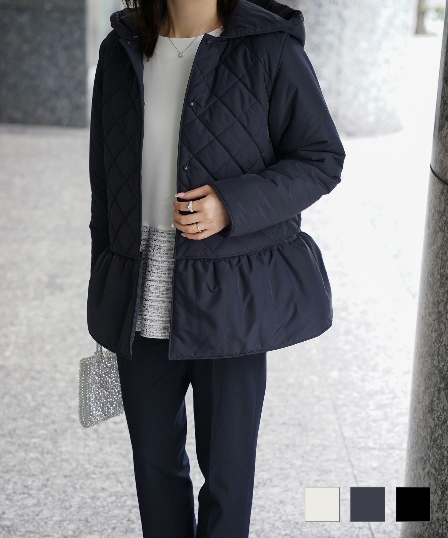 CLEARANCE-SALE マルチway キルティング ジャケット HUIT 全3色