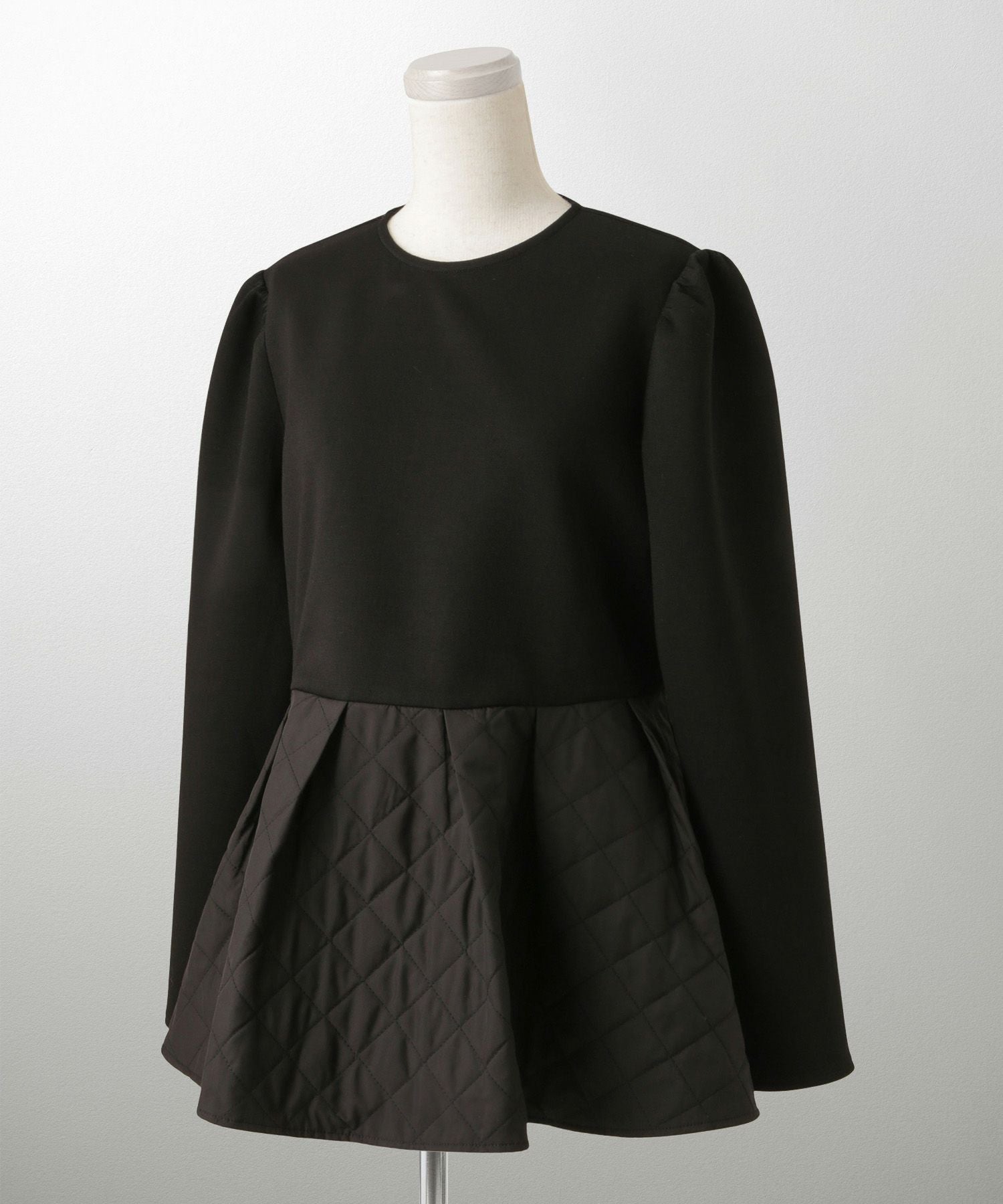 Occasion-SALE キルティング ペプラム トップス HUIT 全2色｜hit841