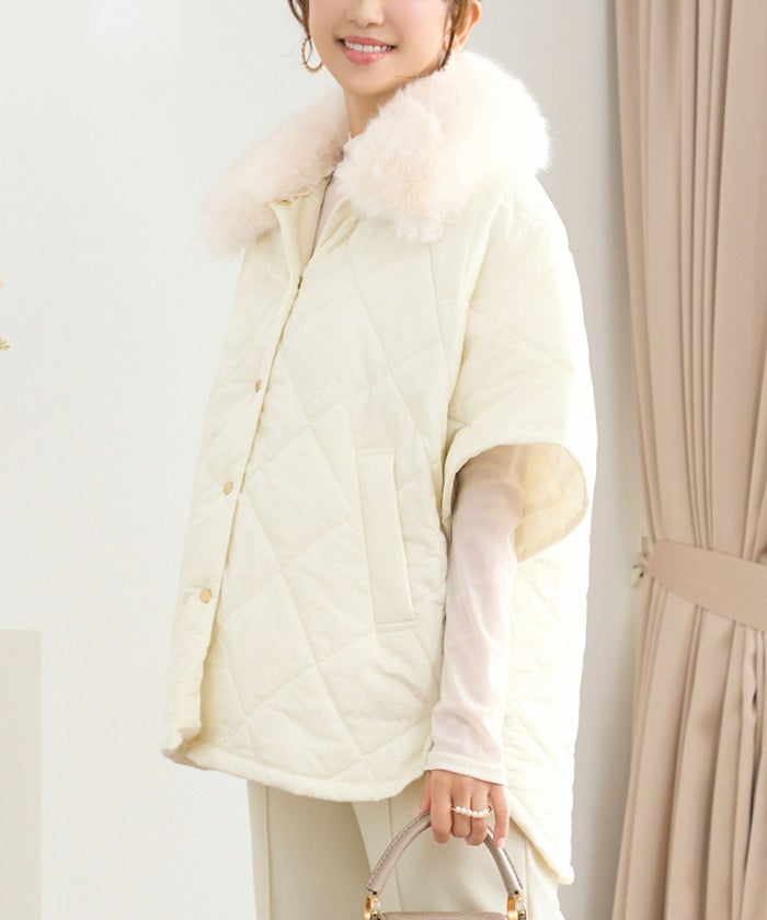 アウター ポンチョ コート レディース ファッション ゆったり オフィス きれいめ かわいい 白 オーバーサイズ 大人 ジョイントスペース